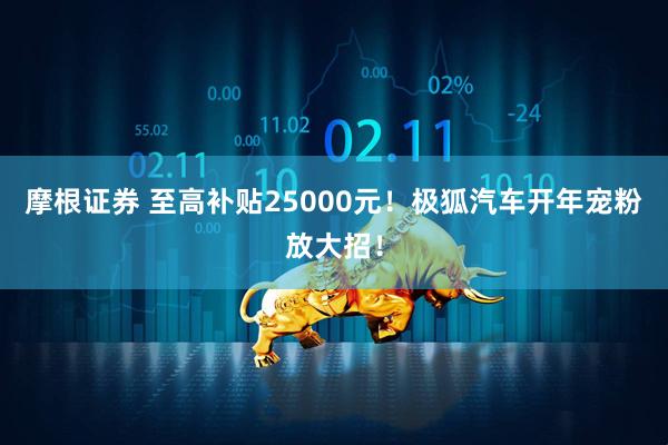 摩根证券 至高补贴25000元！极狐汽车开年宠粉放大招！