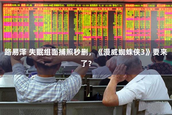路易泽 失眠组面捕照秒删，《漫威蜘蛛侠3》要来了？