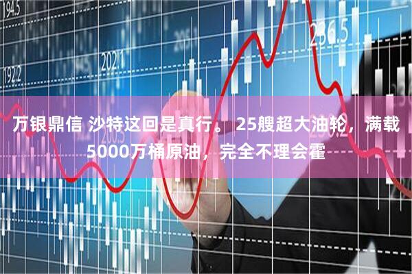 万银鼎信 沙特这回是真行。 25艘超大油轮，满载5000万桶原油，完全不理会霍