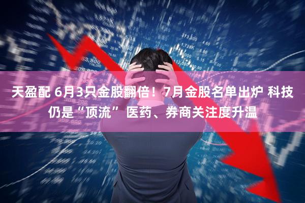 天盈配 6月3只金股翻倍!7月金股名单出炉 科技仍是“顶流” 医药、券商关注度升温
