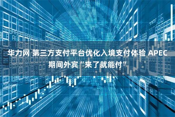 华力网 第三方支付平台优化入境支付体验 APEC期间外宾“来了就能付”